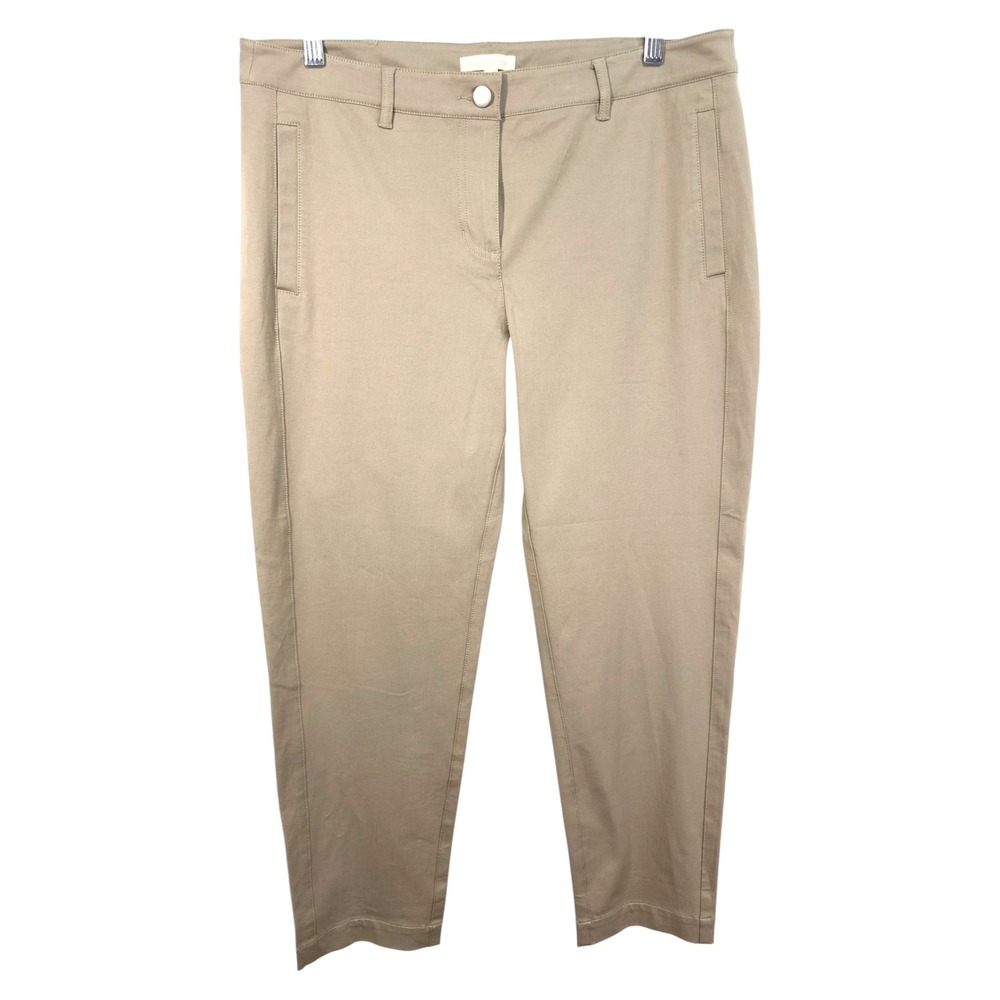 Eileen Fisher‎ Medium Pants Ankle Cropped Organic Cotton Blend Stretch 1621